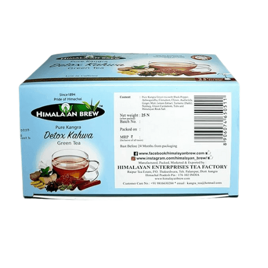  Pure Kangra Himalayan Salt Detox Kahwa Green Tea 25 Sachets