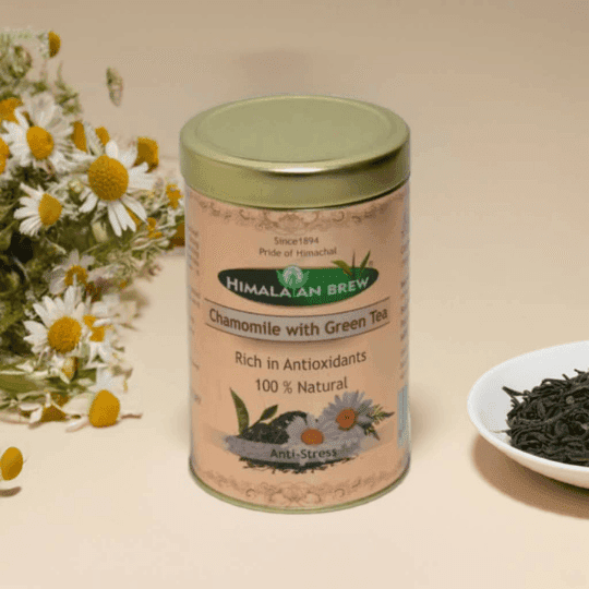 Chamomile Flower Green Tea – Calming Herbal Blend for Relaxation & Sleep
