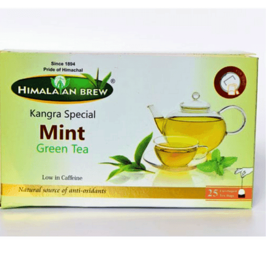 Mint Green Tea – Refreshing Herbal Blend with Antioxidants, Caffeine-Free, 100g for Stress Relief & Digestion
