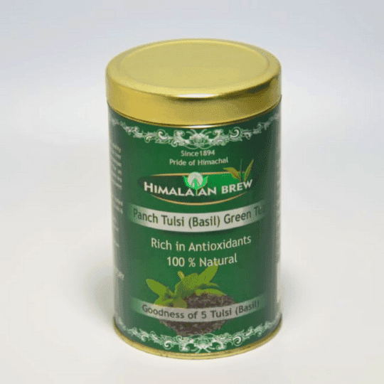 Panch Tulsi Green Tea – Immunity Boosting Herbal Blend with 5 Holy Basils, 100% Natural, 100g
