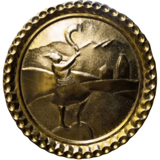 Chamba Thaal with Big Ransingha Musical Instrument – Authentic Himachali Metal Handicraft Décor