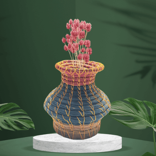 Handmade Pine Flower Pot – Eco-Friendly & Elegant Planter for Green Living