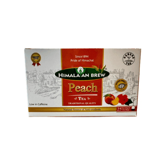 Peach Tea with Pure Hibiscus Flower, Honey & Stevia – Fruity, Refreshing & Natural Sweetness | 25 Tea Bags