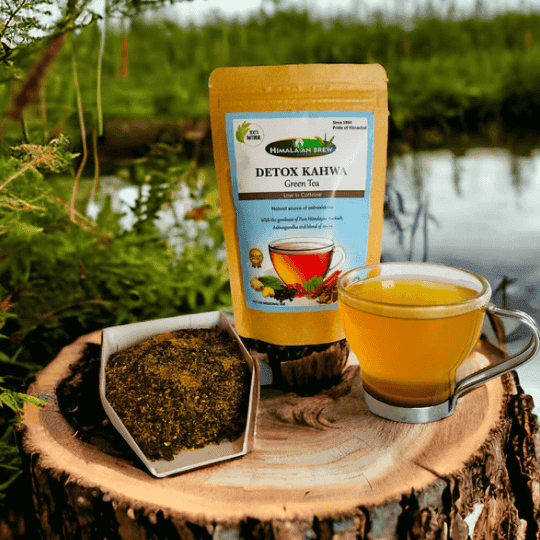Detox Kahwa Loose Tea with 13 Pure Spices, Green Tea & Pink Salt | 100g | Wellness Blend