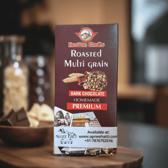 Roasted Multi Grain Dark Chocolate – Healthy Crunchy Dark Chocolate Bar | 50g | Himalayan Chocolates