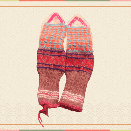 Handmade Lahaul Woolen Socks – Free Size | Authentic Himalayan Wool | GI Tagged | Unisex Winter Warm Socks